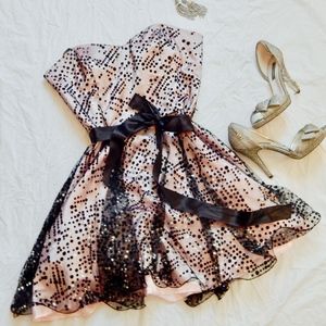 Pink and Black Sparkle Dress